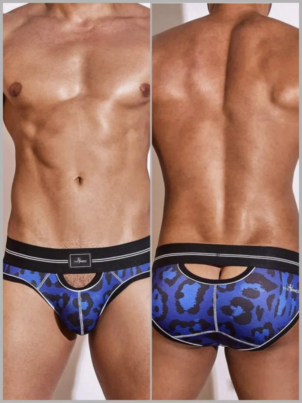 ThePack - Leopard Peek Brief - Blue (M)